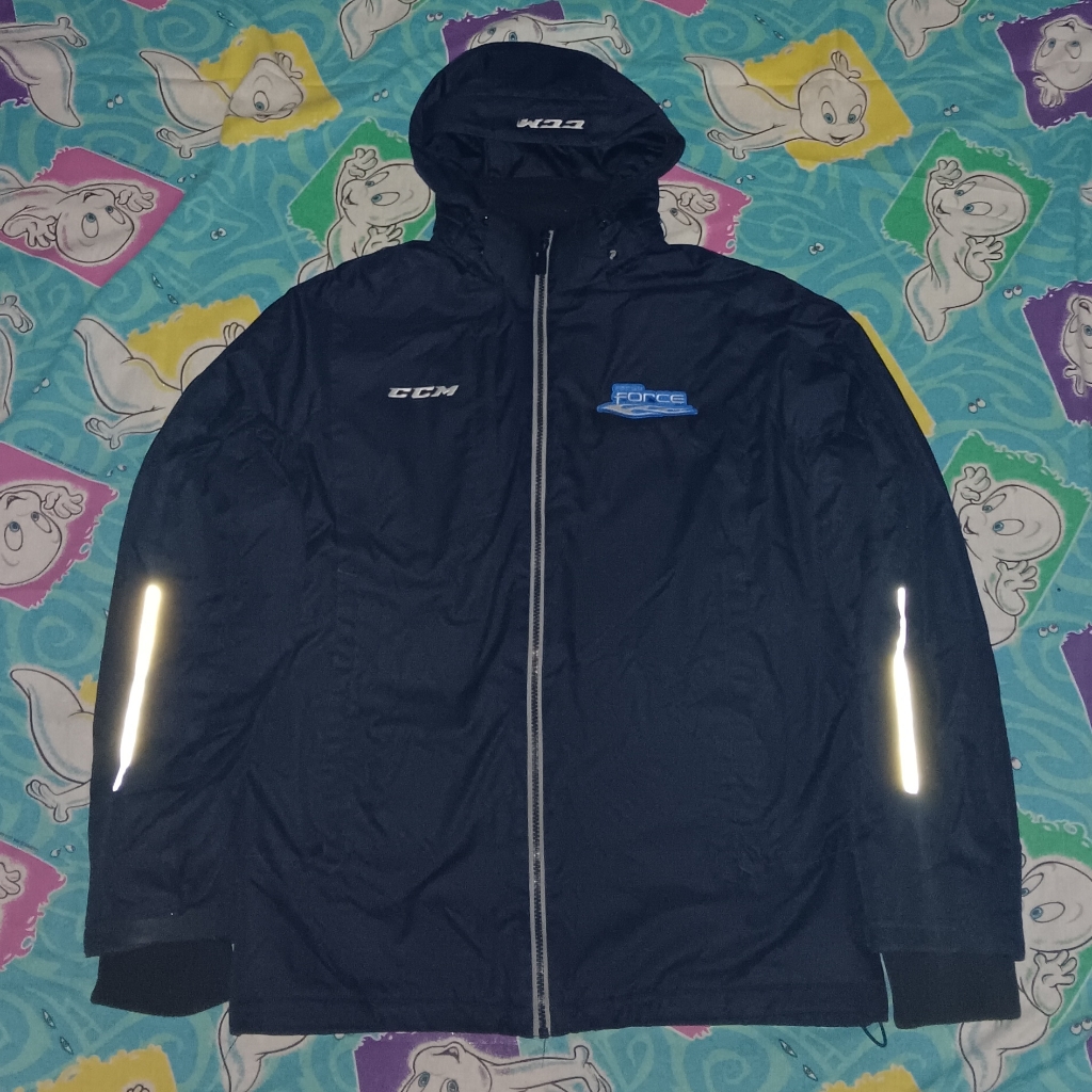 Ccm Fargo Force Vintage Jacket Coat Hockey Ushl